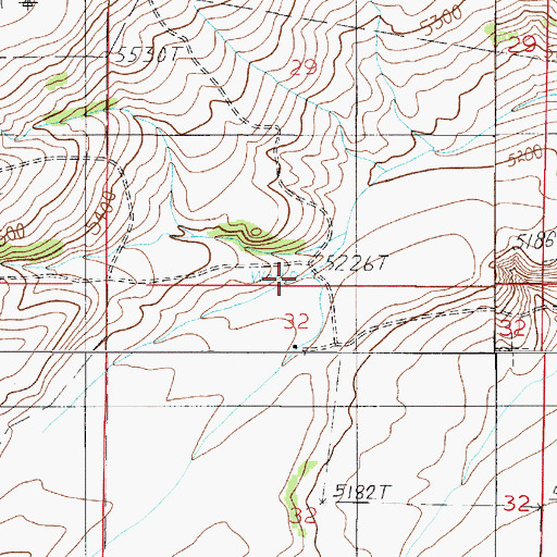 Topographic Map of 02S04E29CDDC01 Well, MT