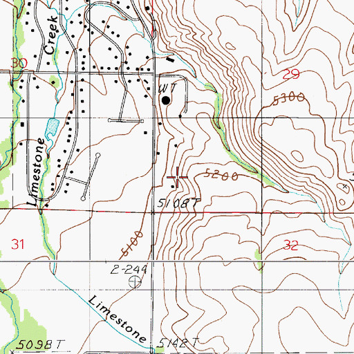 Topographic Map of 02S06E29CC__01 Well, MT