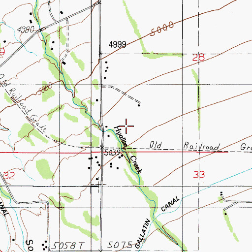 Topographic Map of 02S05E28DA__01 Well, MT