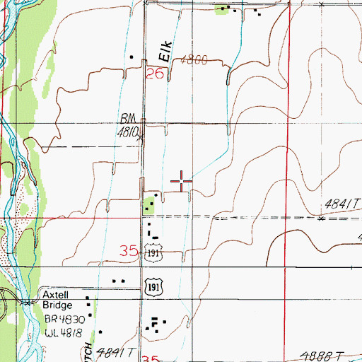 Topographic Map of 02S04E26DC__01 Well, MT