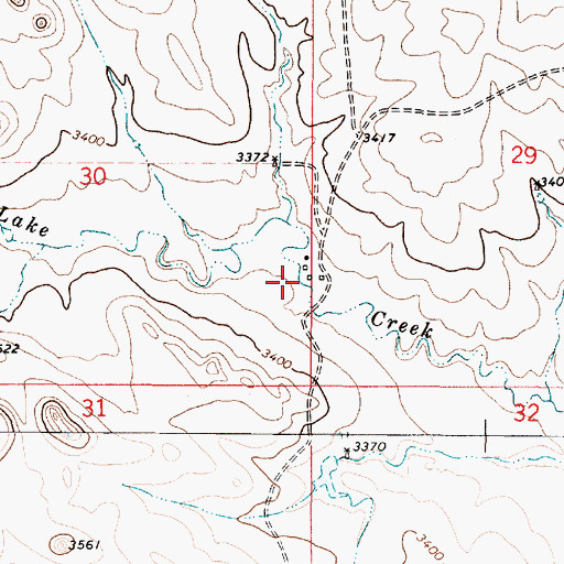 Topographic Map of 02S50E30DADC01 Well, MT