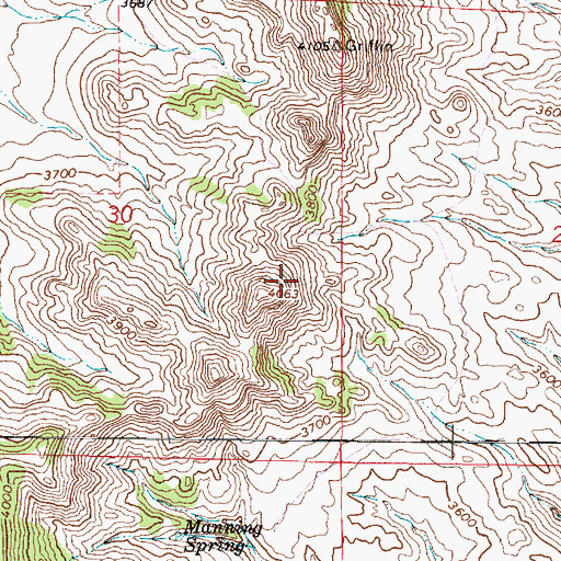 Topographic Map of 02S49E28CBDC01 Well, MT