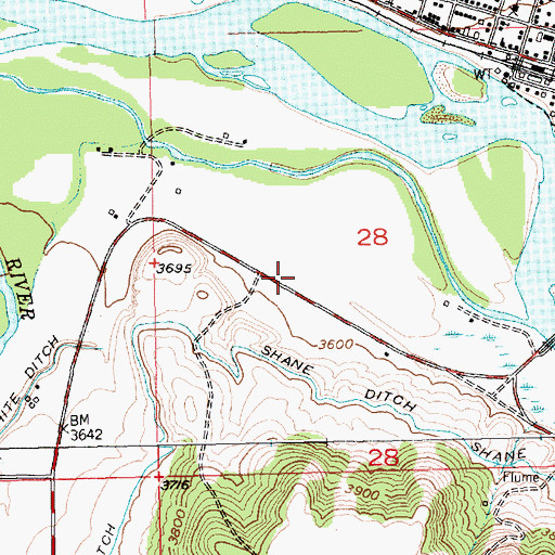 Topographic Map of 02S20E28CABB01 Well, MT