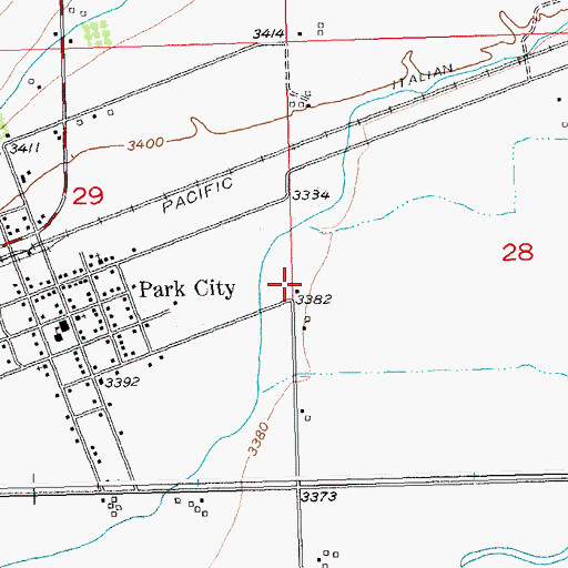 Topographic Map of 02S23E28CBBC01 Well, MT