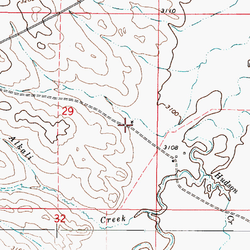 Topographic Map of 02S51E29DABA01 Well, MT