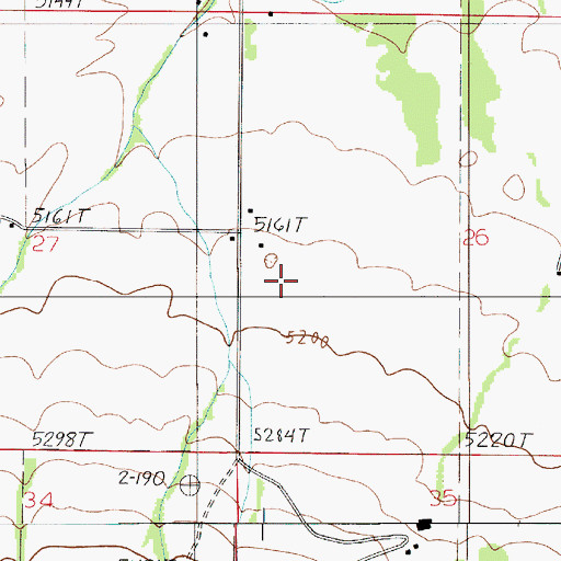Topographic Map of 02S06E26CB__01 Well, MT
