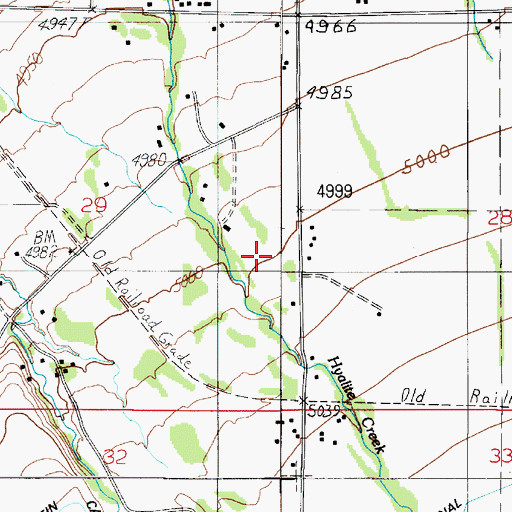 Topographic Map of 02S05E29DA__01 Well, MT