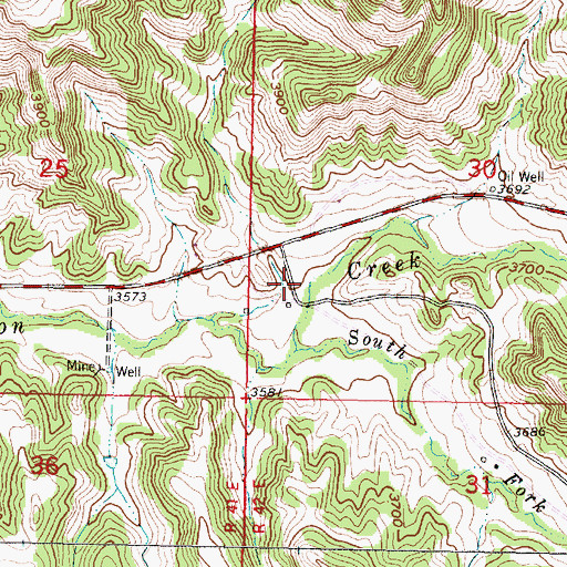 Topographic Map of 02S42E30CCB_01 Well, MT