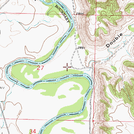 Topographic Map of 02S44E27ADCC01 Well, MT