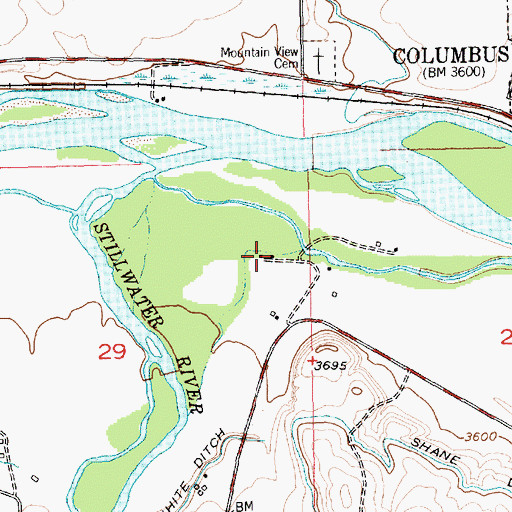 Topographic Map of 02S20E29AADC01 Well, MT