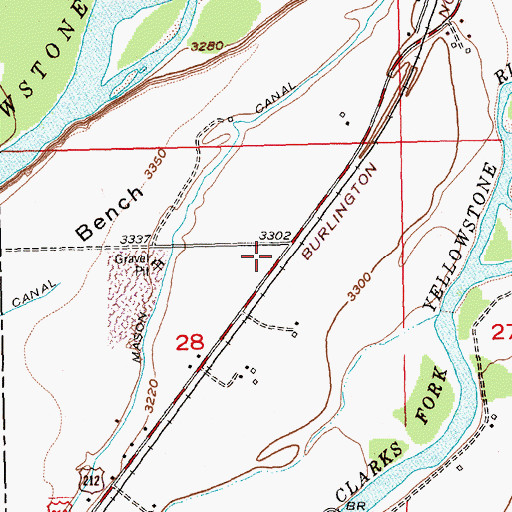 Topographic Map of 02S24E28ACAB01 Well, MT