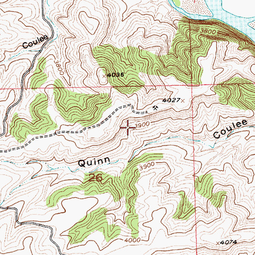 Topographic Map of 02S19E23DBDA01 Well, MT