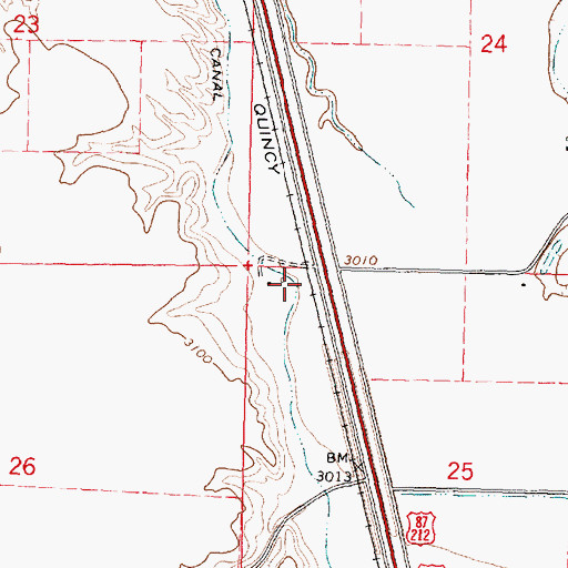 Topographic Map of 02S34E25BBAB01 Well, MT