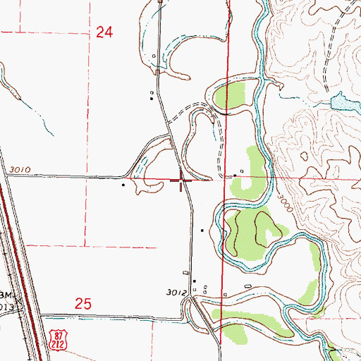 Topographic Map of 02S34E24DD__01 Well, MT