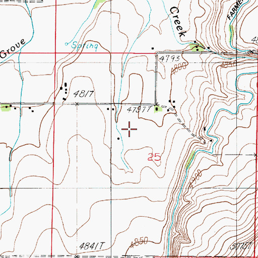 Topographic Map of 02S04E25BD__01 Well, MT