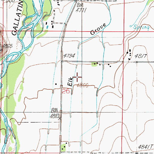 Topographic Map of 02S04E26AC__01 Well, MT