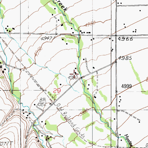 Topographic Map of 02S05E29AC__01 Well, MT