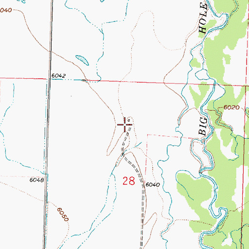 Topographic Map of 02S15W28BADD01 Well, MT