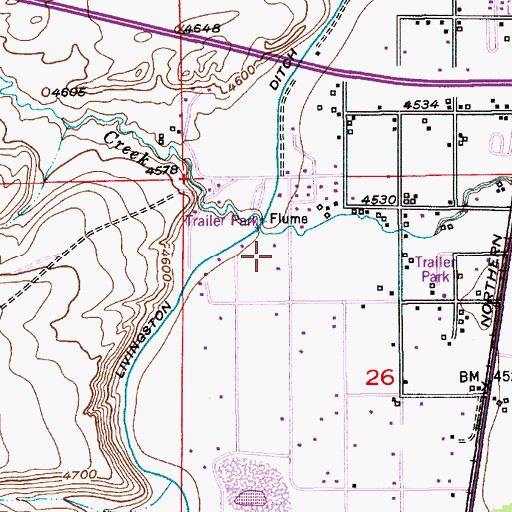 Topographic Map of 02S09E26B___01 Well, MT