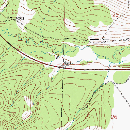 Topographic Map of 02S17W26BBBB01 Well, MT