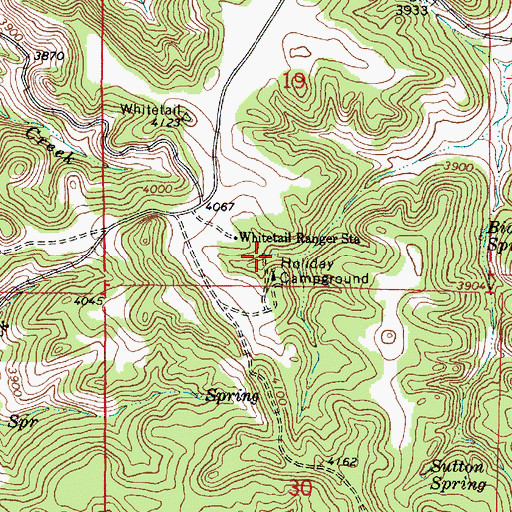 Topographic Map of 02S47E19CDDB01 Spring, MT