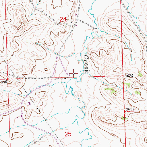 Topographic Map of 02S28E24DCCD01 Well, MT