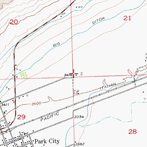 Topographic Map of 02S23E21CCCC01 Well, MT