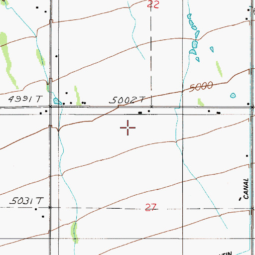 Topographic Map of 02S05E27BA__01 Well, MT