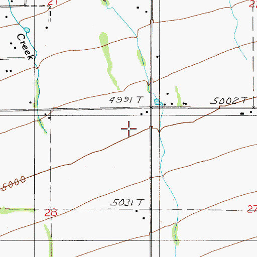 Topographic Map of 02S05E28AA__02 Well, MT
