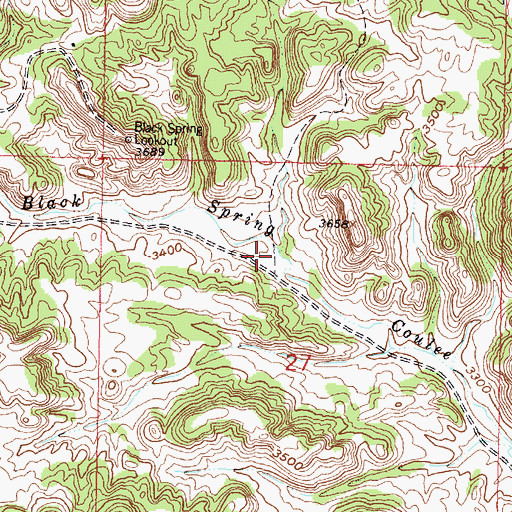 Topographic Map of 02S40E27BAD_01 Well, MT