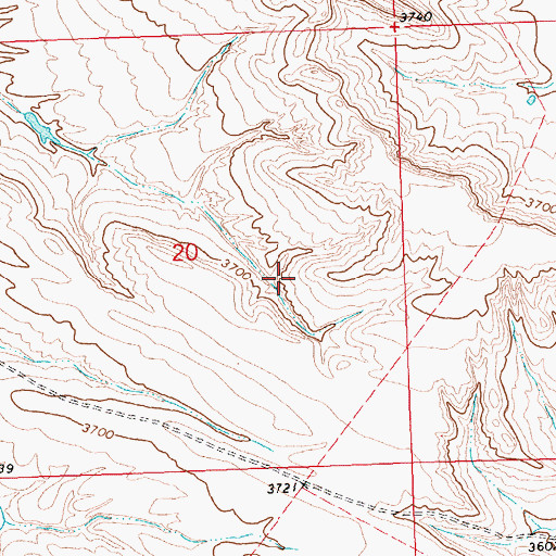 Topographic Map of 02S29E05DDCD01 Well, MT