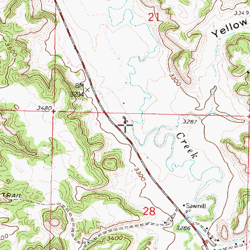 Topographic Map of 02S41E28BAA_01 Well, MT