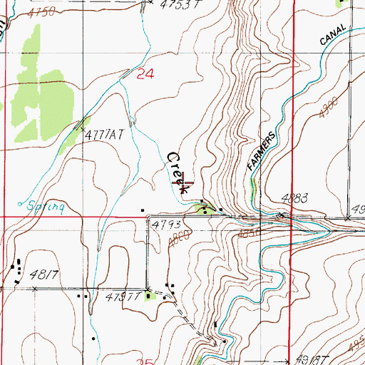 Topographic Map of 02S04E24DC__01 Well, MT