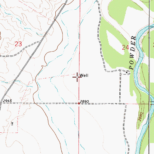 Topographic Map of 02S52E23DDA_02 Well, MT