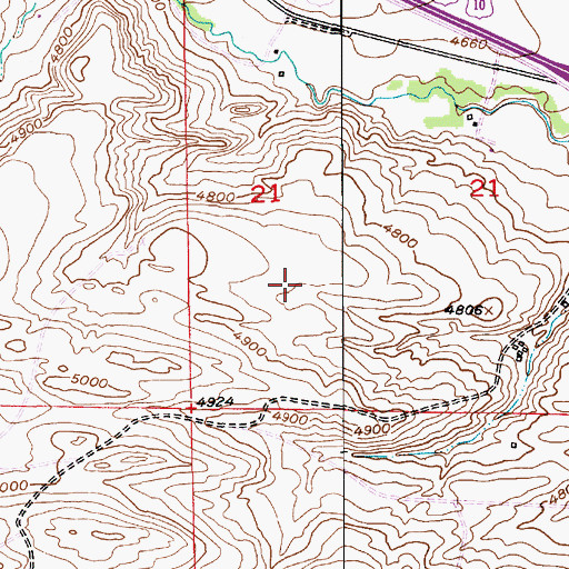Topographic Map of 02S09E21C___01 Well, MT