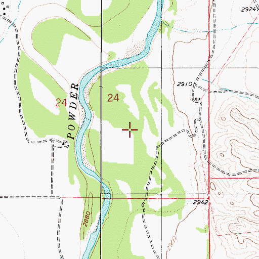 Topographic Map of 02S52E24DBDA01 Well, MT