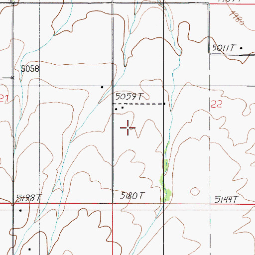 Topographic Map of 02S06E22CB__01 Well, MT