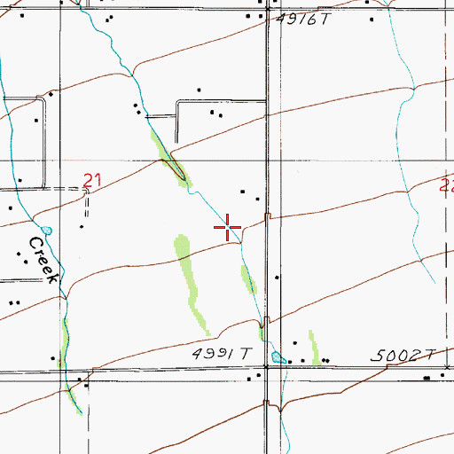 Topographic Map of 02S05E21DA__01 Well, MT