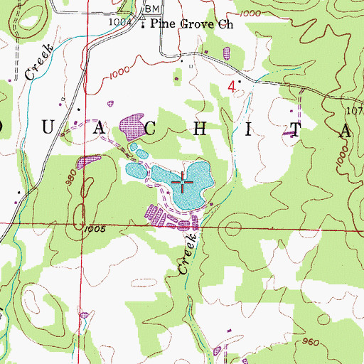 Topographic Map of Forbis Lake, AR