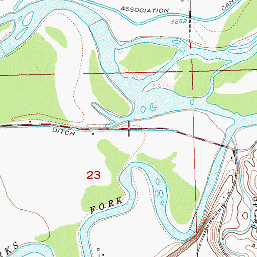 Topographic Map of 02S24E23ACAA01 Well, MT