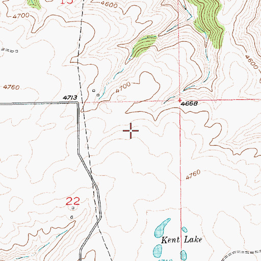 Topographic Map of 02S17E22AACB01 Well, MT
