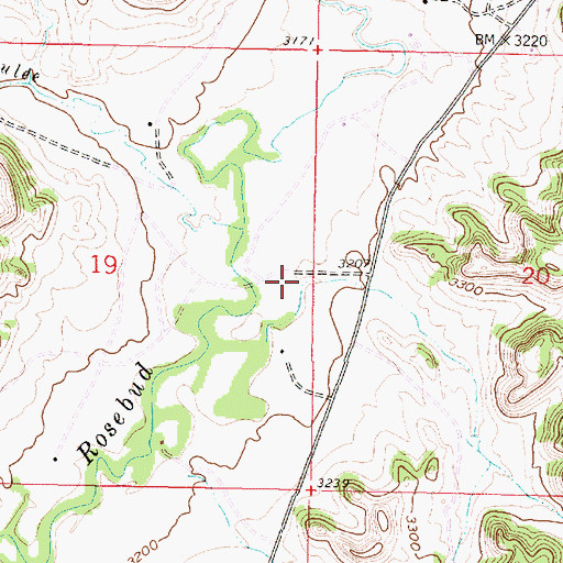 Topographic Map of 02S41E19DAA_01 Well, MT