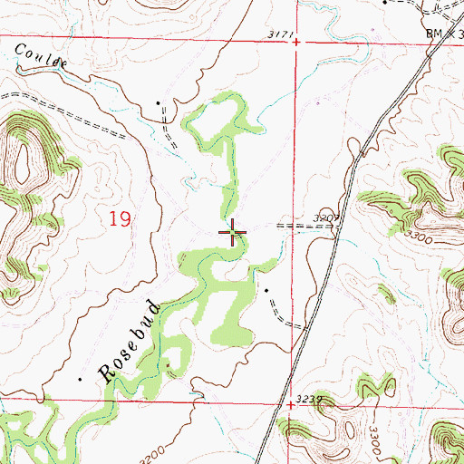 Topographic Map of 02S41E19DABA01 Well, MT