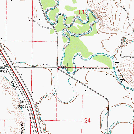 Topographic Map of 02S34E13CD__01 Well, MT