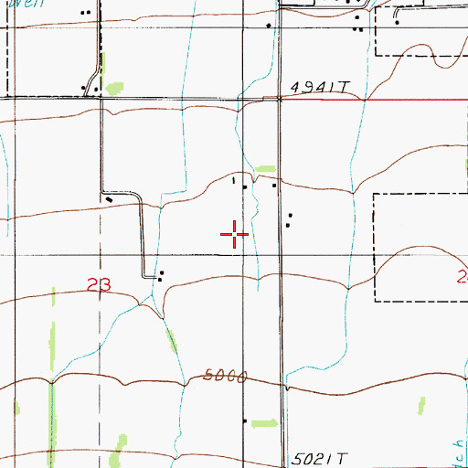 Topographic Map of 02S05E23AD__01 Well, MT