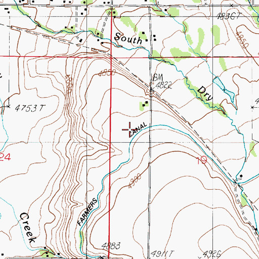 Topographic Map of 02S05E19BC__01 Well, MT