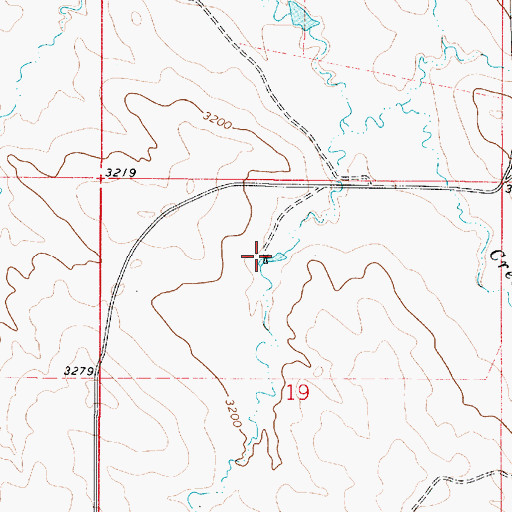 Topographic Map of 02S52E19BADC01 Well, MT