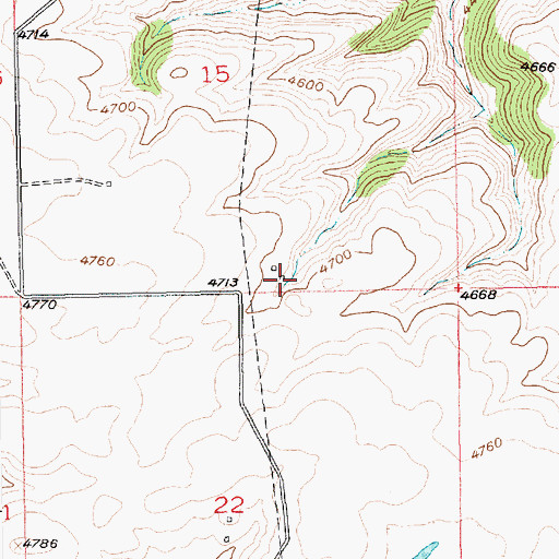 Topographic Map of 02S17E15DCDC01 Spring, MT