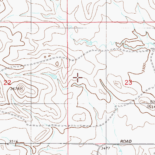 Topographic Map of 02S56E20ADD_01 Well, MT