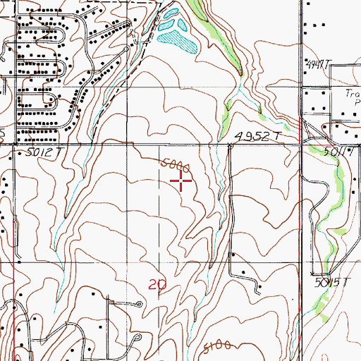 Topographic Map of 02S06E20AB__01 Well, MT